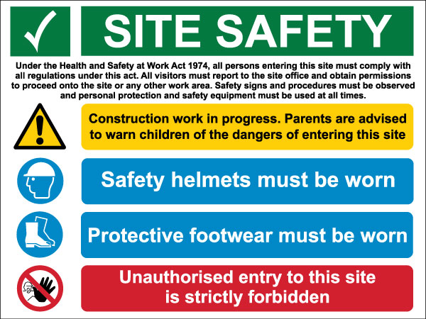 site safety sign