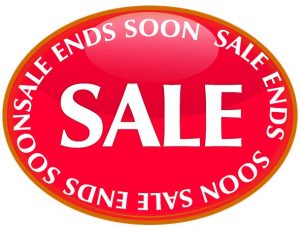 sale sign in red