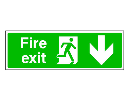 Fire Exit Down Arrow