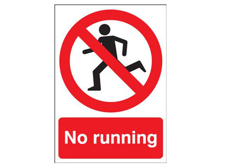 No Running Sign