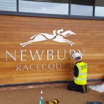 Mirage Signs in actin at Newbury racecourse